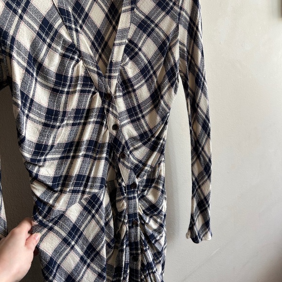 Veronica Beard Rowe Dress in Navy Plaid - Picture 4 of 14
